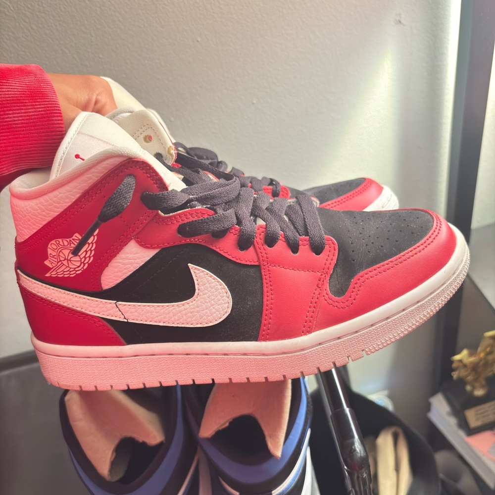 Red and Black Nike Air Jordan Sneakers